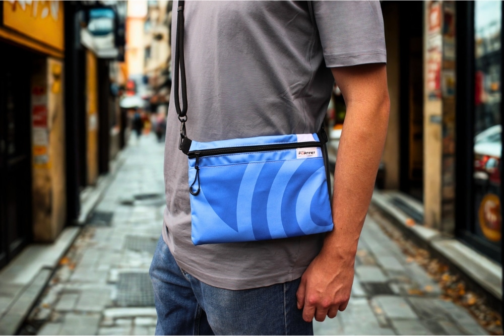 reciclage-upcycling-banner-plane-Crossbody Bag