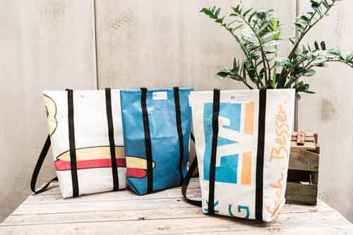RECICLAGE - Upcycling - Banner & Plane - Raiffeisenbank Voreifel - Rucksack
